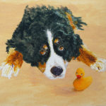 Peinture chien Joséphine Cobham